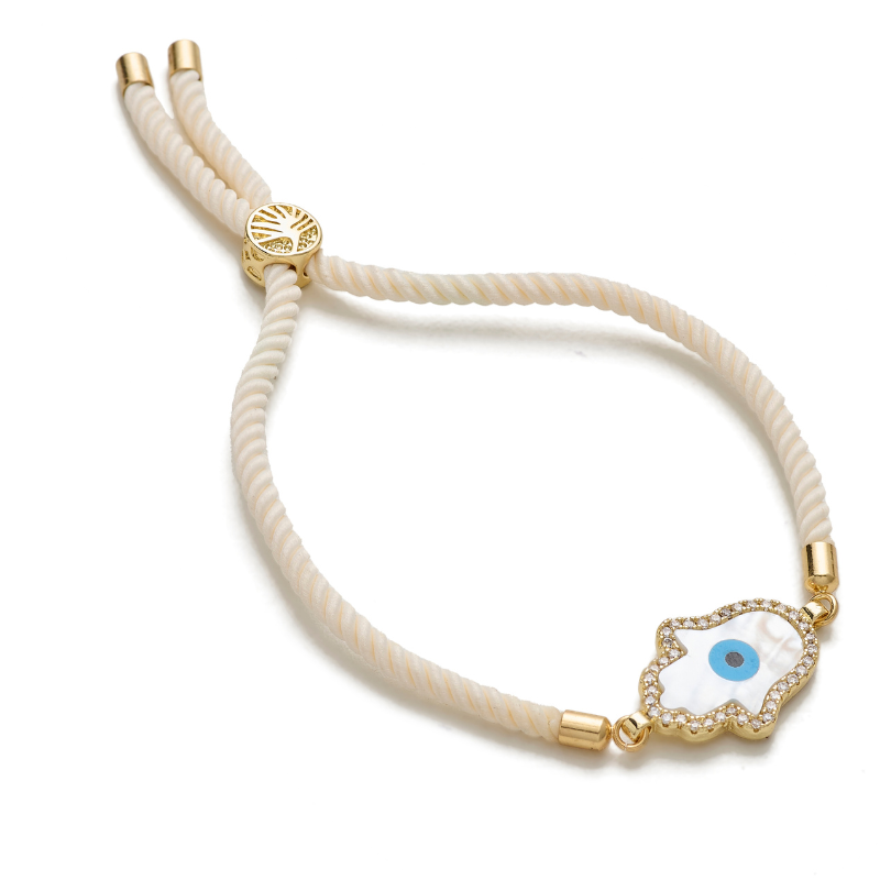 Hamsa Adjustable Cord Bracelet