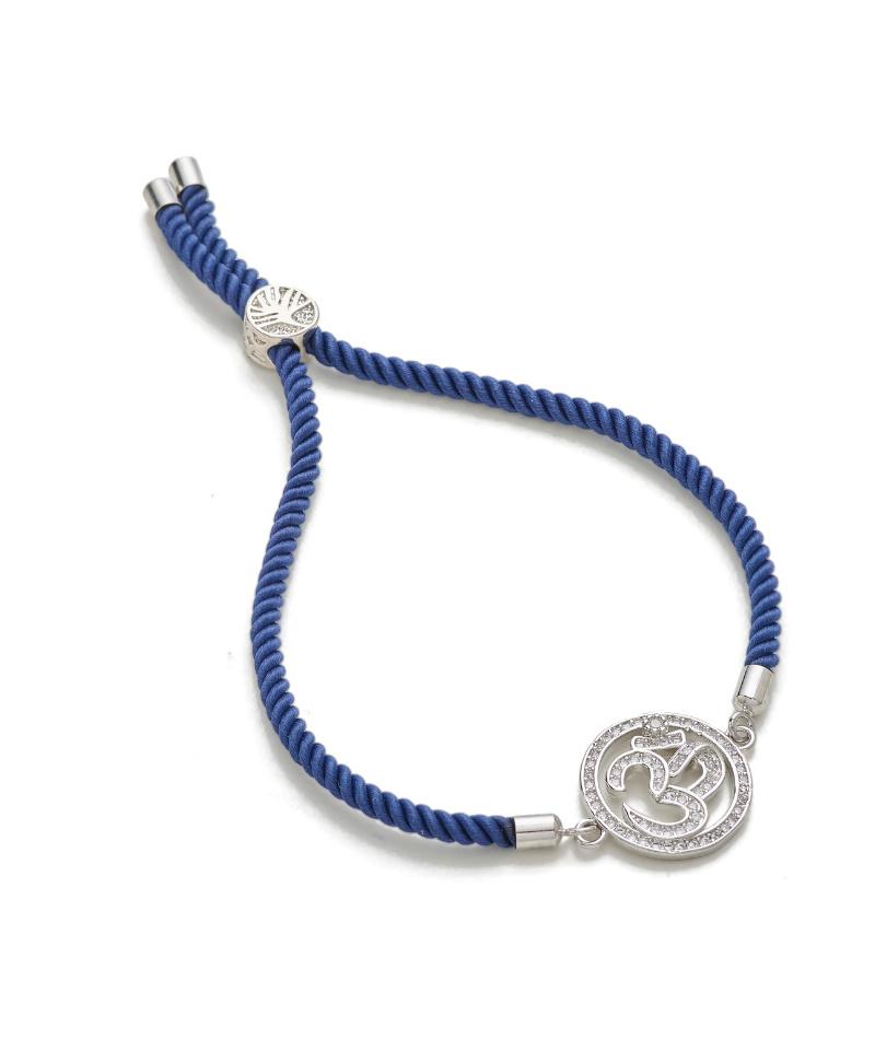 Aum Adjustable Cord Bracelet