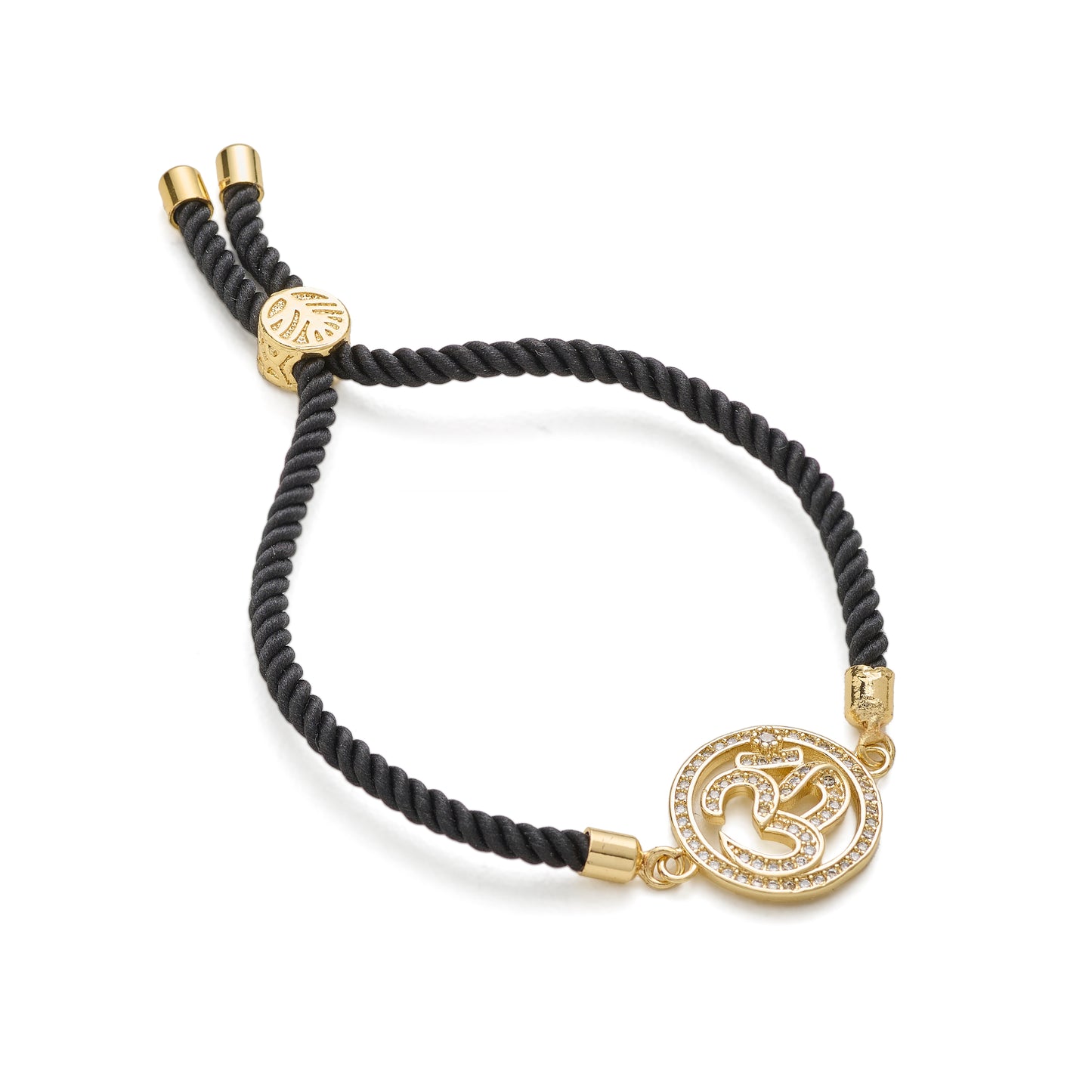 Aum Adjustable Cord Bracelet