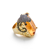 Lucky Gekko Goddess Cocktail Ring