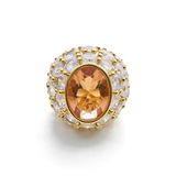 Amani Citrine Solitaire Cocktail Ring