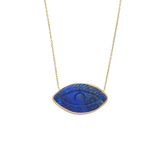 Natural Stone Carved Evil Eye Necklace