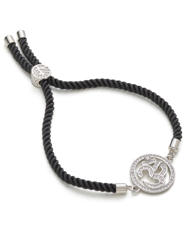 Aum Adjustable Cord Bracelet