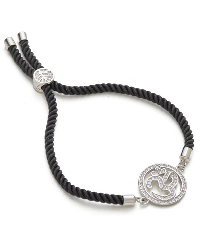 Aum Adjustable Cord Bracelet