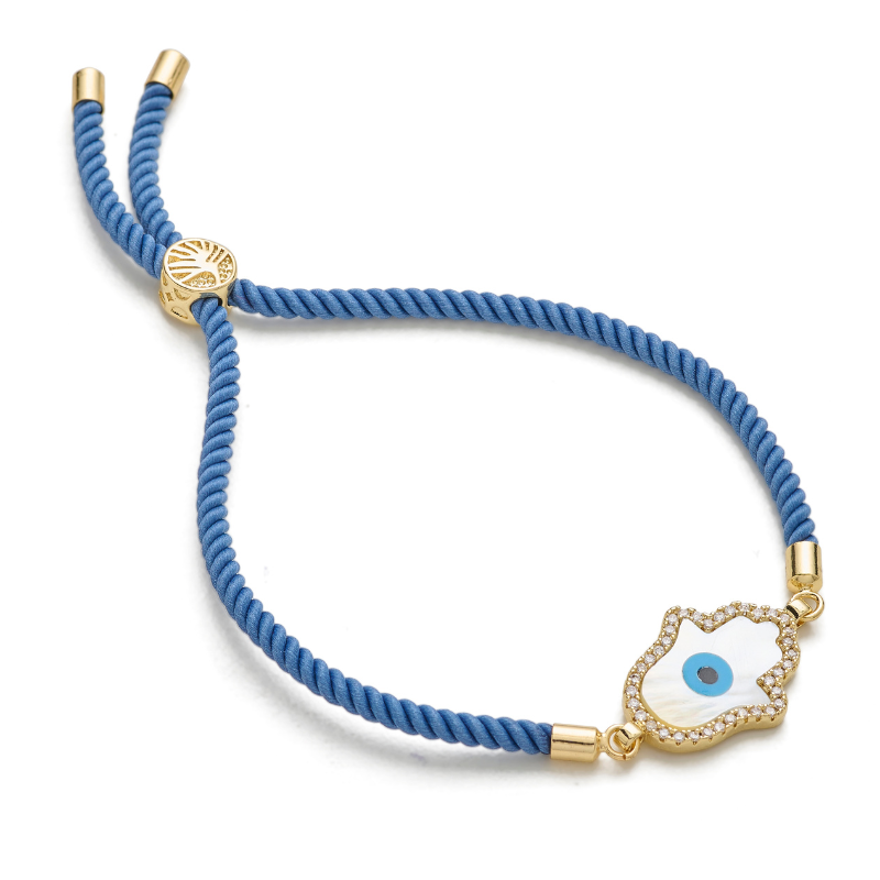 Hamsa Adjustable Cord Bracelet