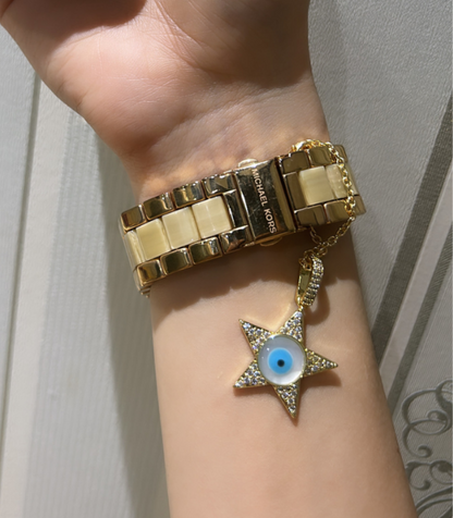 North Star Evil Eye Watch Charm