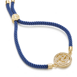 Aum Adjustable Cord Bracelet