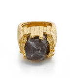 Burj Medusa Smokey Quartz Goddess Cocktail Ring