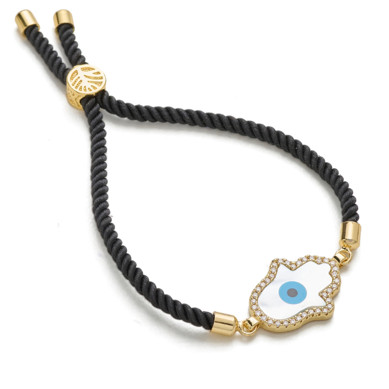 Hamsa Adjustable Cord Bracelet