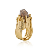 Burj Medusa Smokey Quartz Goddess Cocktail Ring