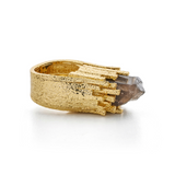 Burj Medusa Smokey Quartz Goddess Cocktail Ring