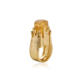 Burj Medusa Citrine Goddess Cocktail Ring