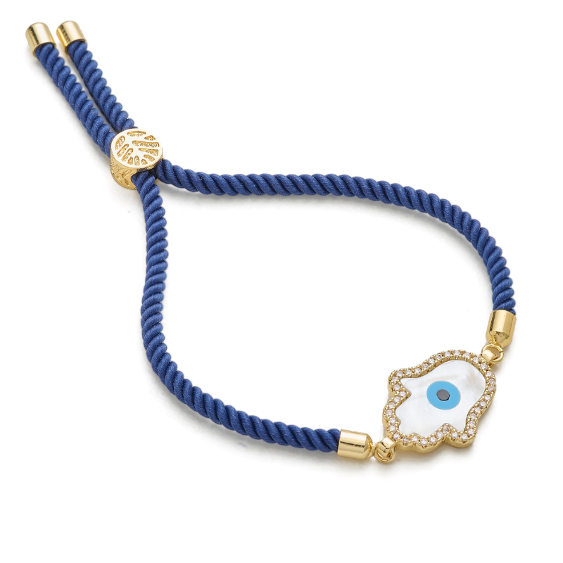 Hamsa Adjustable Cord Bracelet