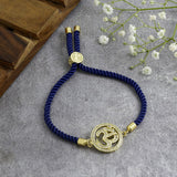 Aum Adjustable Cord Bracelet