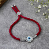 Evil Eye Disc Adjustable Cord Bracelet