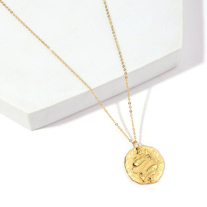 Zodiac Charm Pendant Necklace