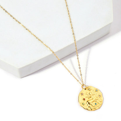 Zodiac Charm Pendant Necklace