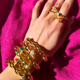 Katrina Link Bangle Bracelet & Ring set