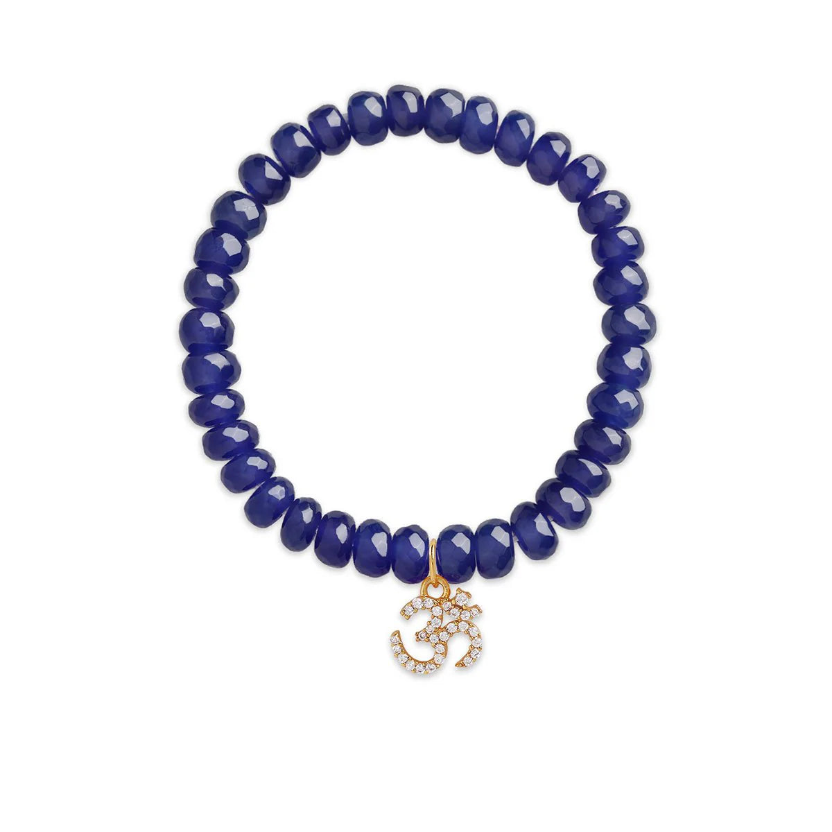 Aum Charm Agate Stone Bracelet