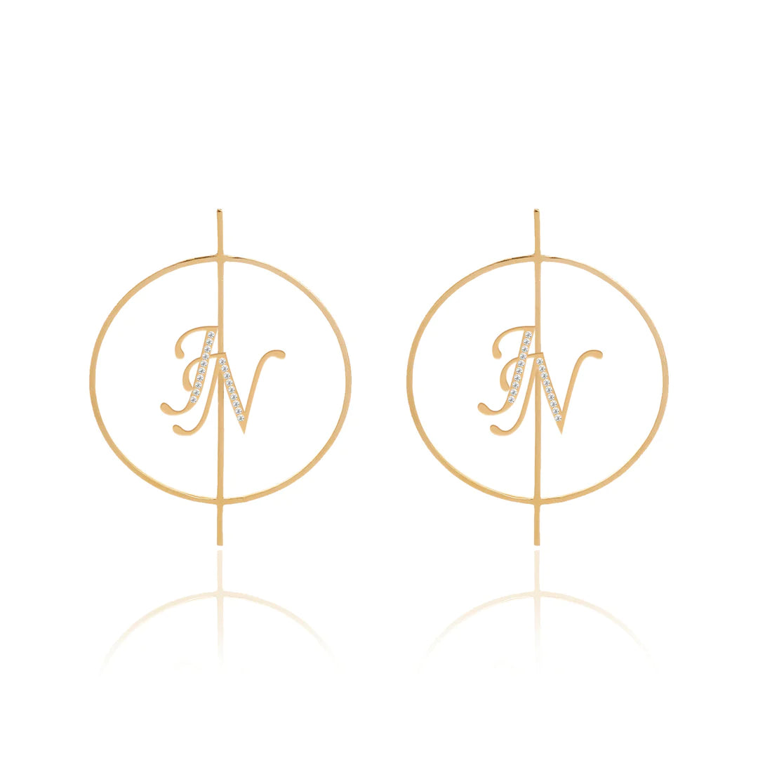 Personalised Initial Hoop Earrings