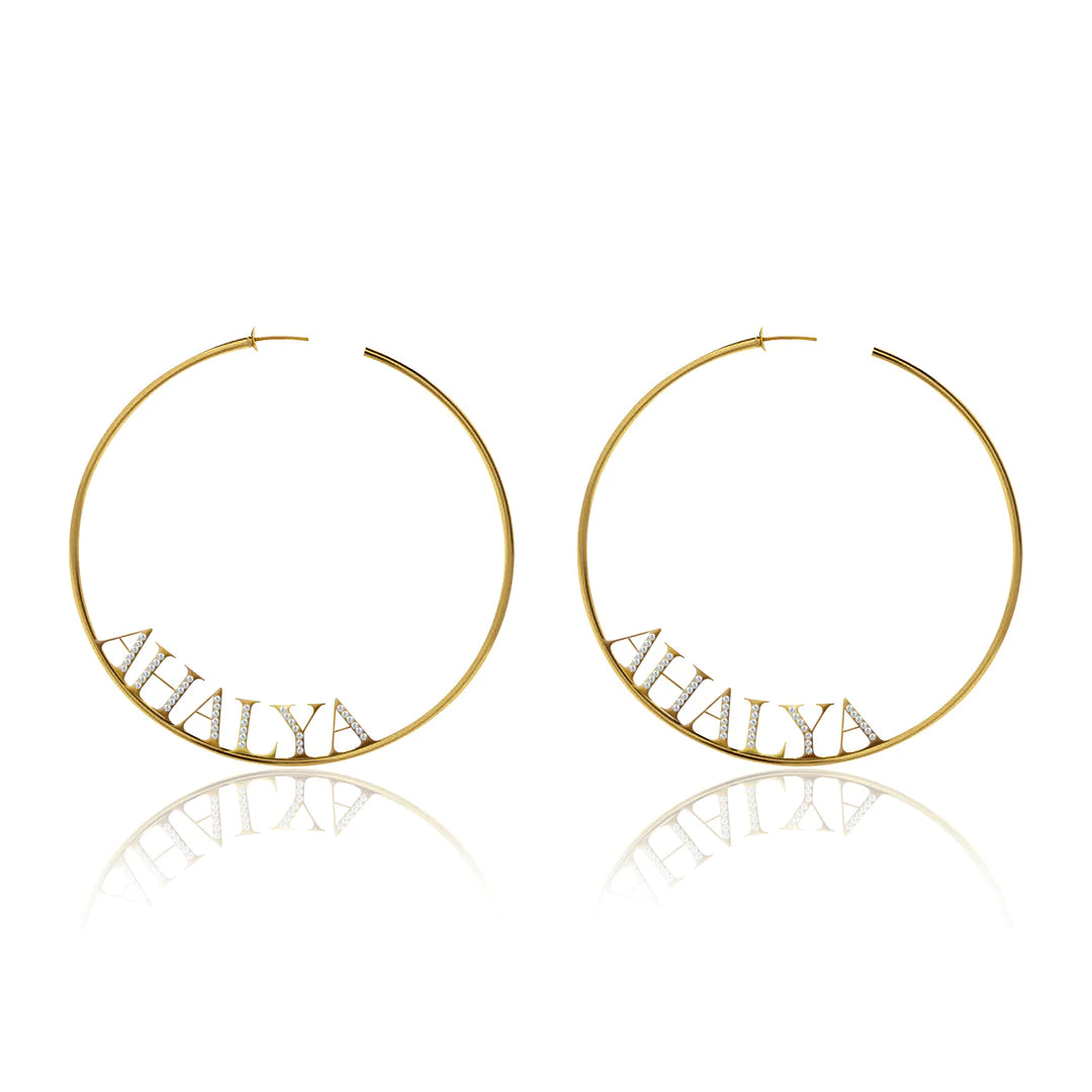 Personalised Name Hoop Earrings