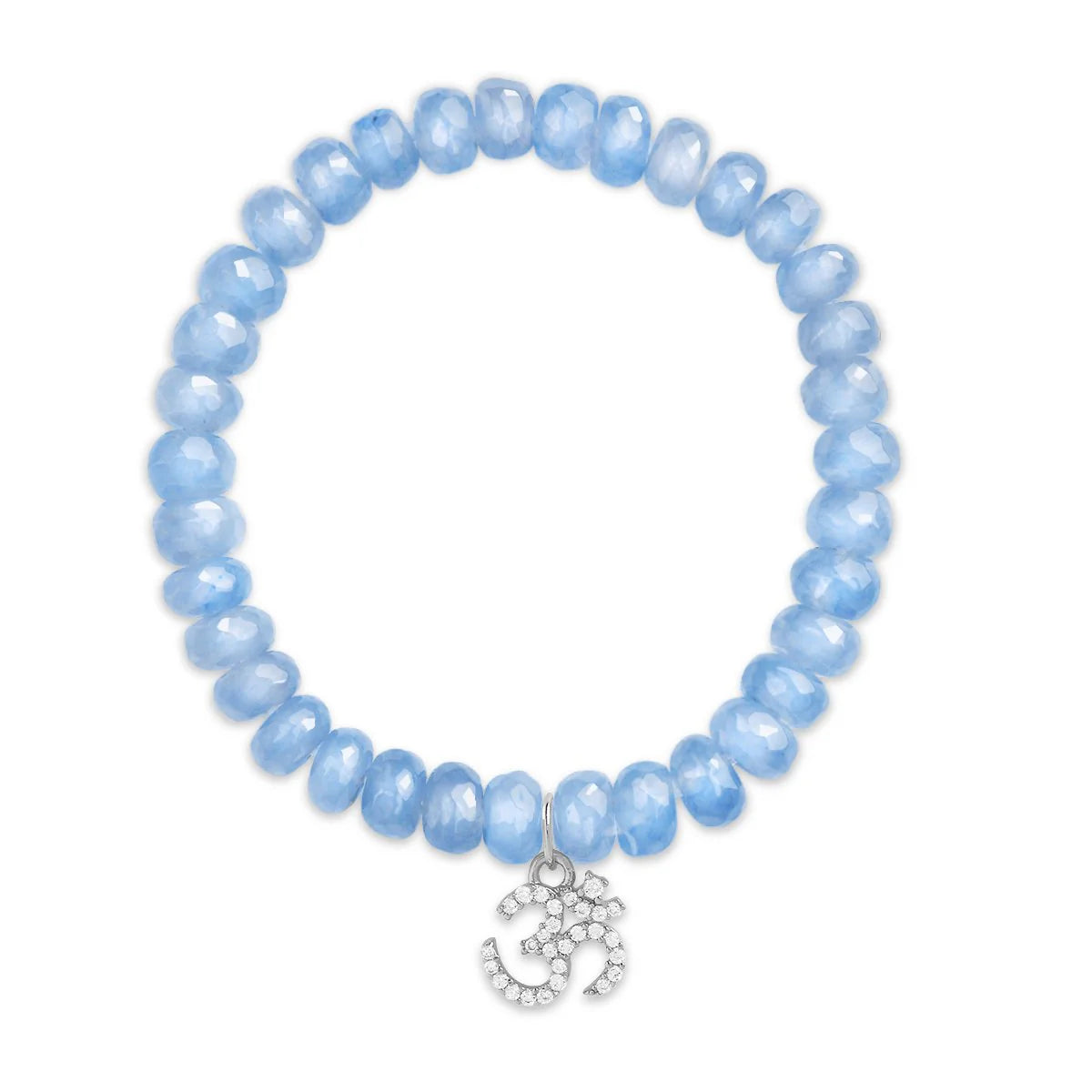 Aum Charm Agate Stone Bracelet
