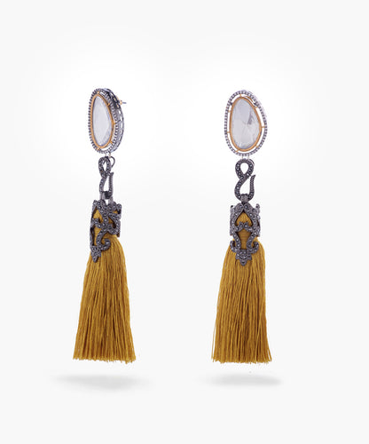 Vintage Vogue Tassel Duster Statement Earrings - Bansri Design 