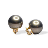 25mm Half Round Pearl Stud Earring with Back Clip