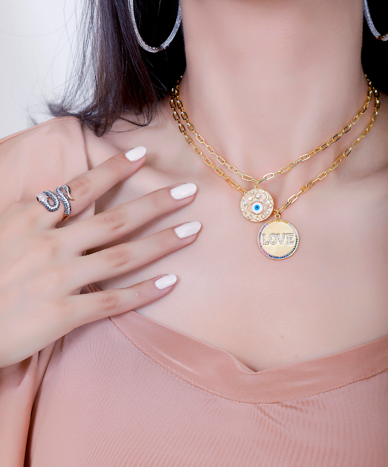 Love Rainbow Medallion Necklace