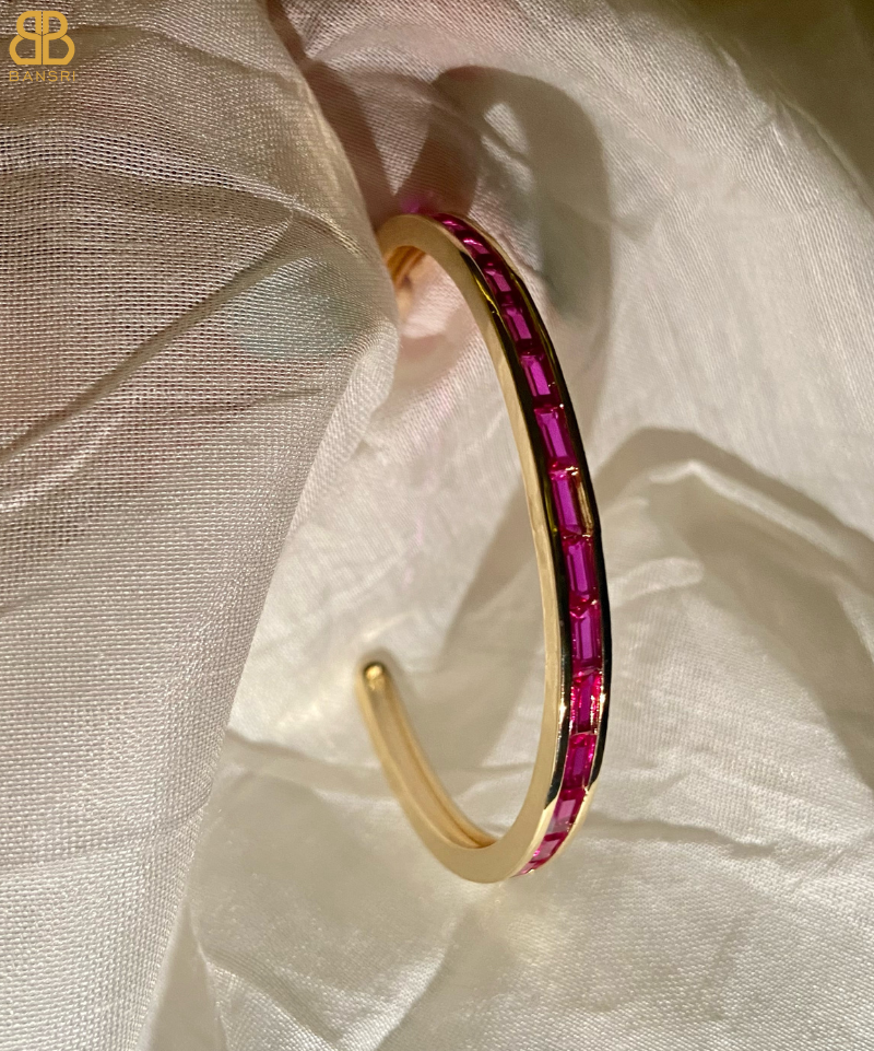Multi Colored Baguette Crystal Band Bracelet