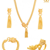 Gold Panther Beaded Necklace, Earring, Bracelet & Ring Set