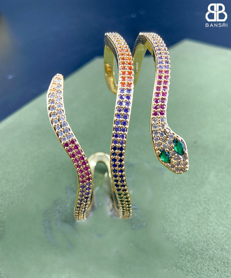 Multi Stone Baguette Serpentine Bracelet