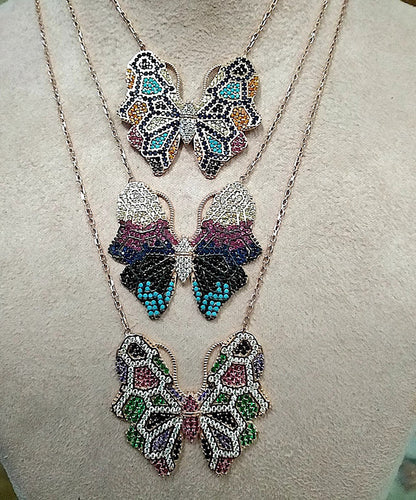 Multicolour Butterfly Necklace