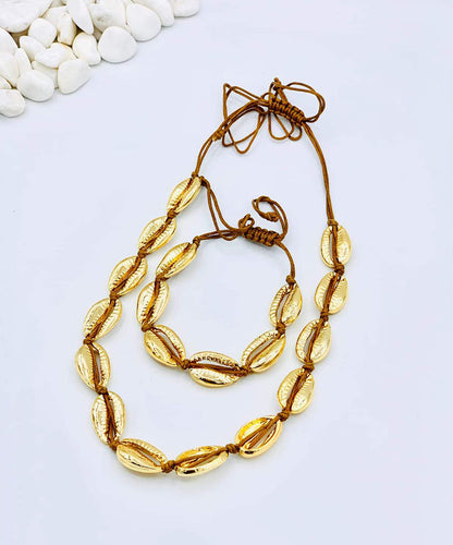 Cowrie Shell Necklace & Bracelet Set