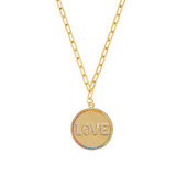 Love Rainbow Medallion Necklace