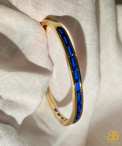 Multi Colored Baguette Crystal Band Bracelet