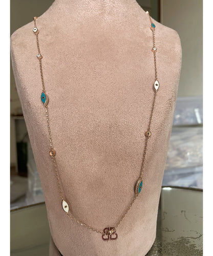 Mini Evil Eye Long Wrap Necklace