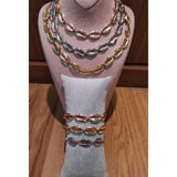 Gold Cowrie Shell Necklace & Bracelet/Anklet Set