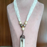 Tassel Serpentine Pendant Pearl Necklace