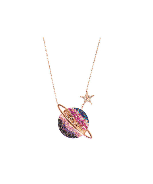 Globe Trotter Medallion Necklace