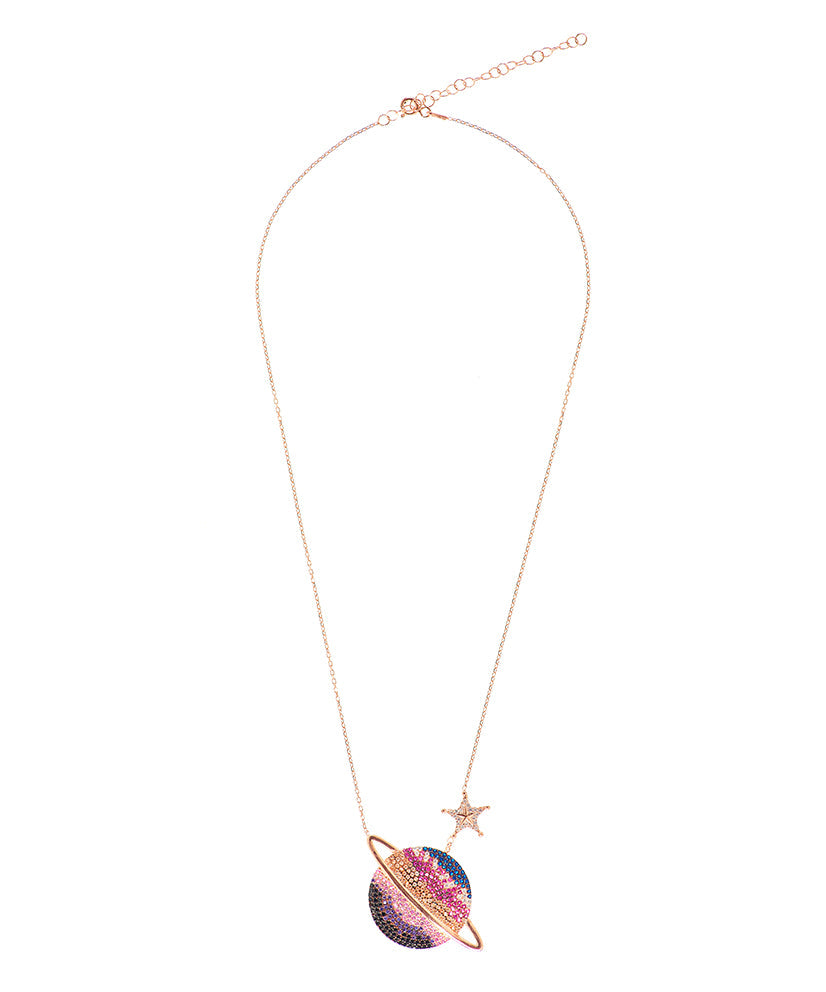 Globe Trotter Medallion Necklace