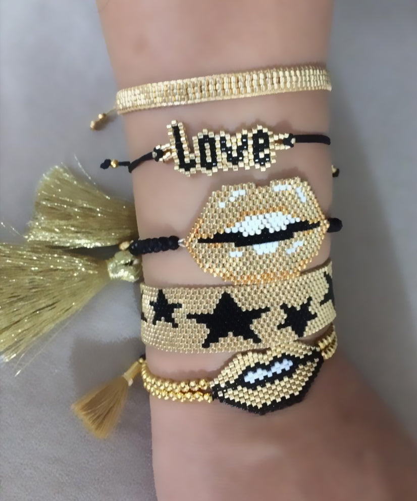 Stars Aligned Beaded Adjustable Bracelet