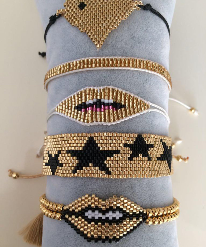 Stars Aligned Beaded Adjustable Bracelet
