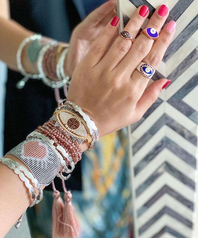 Stars Aligned Beaded Adjustable Bracelet