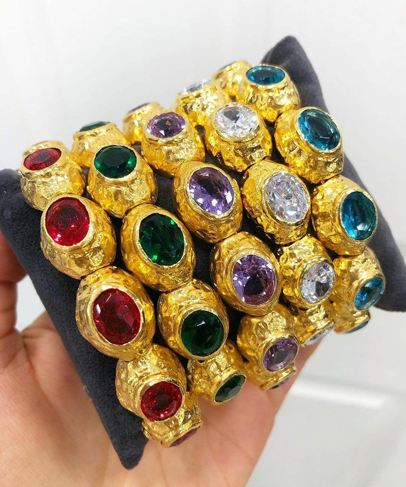 Bedazzle Flexi Bangle Bracelet - Gold