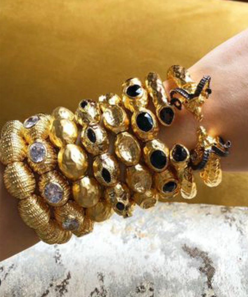 Bedazzle Flexi Bangle Bracelet - Gold