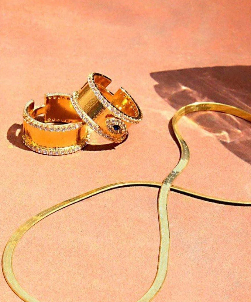 Metallic Adjustable Band Ring