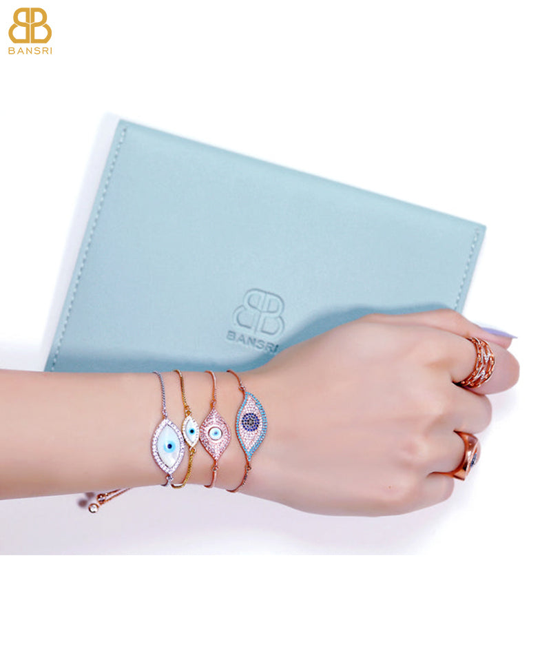 Evil Eye Disc Adjustable Cord Bracelet