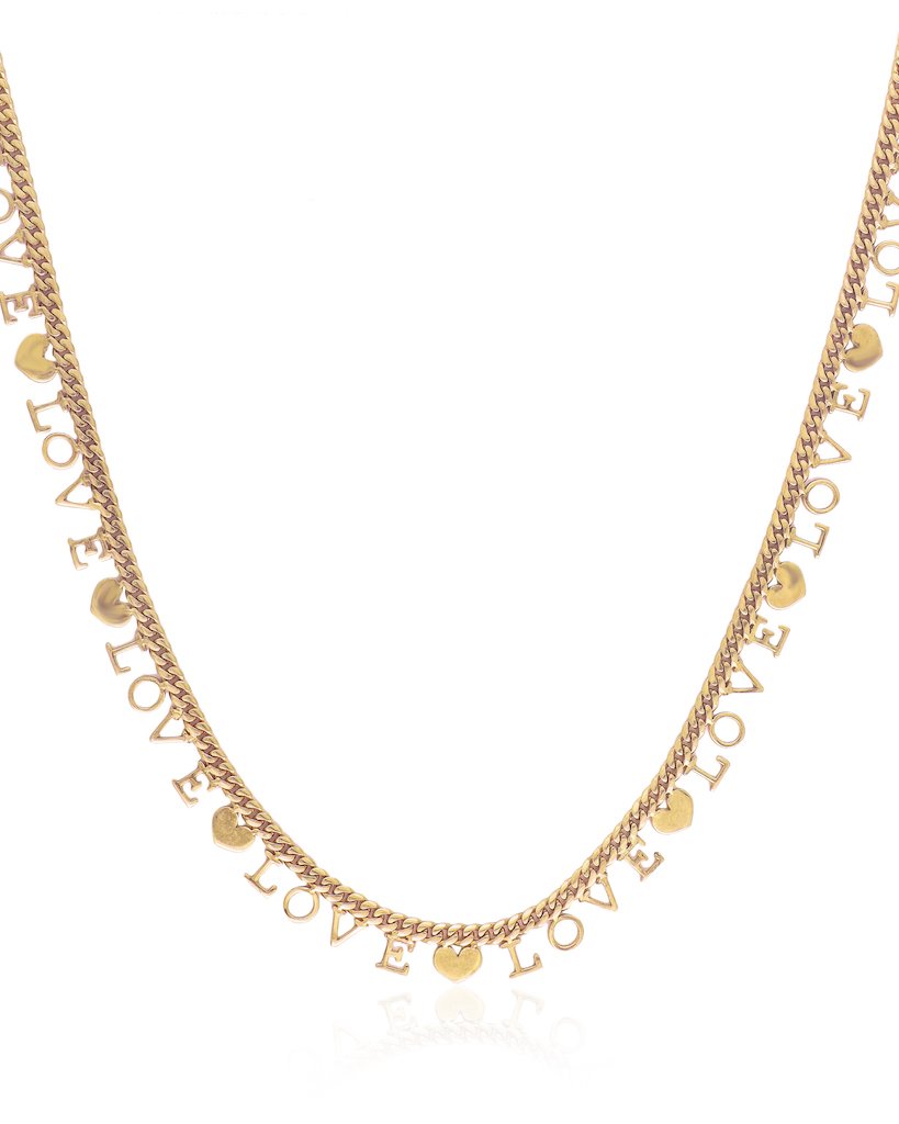 Spread The Love Collar Chain Necklace - Gold