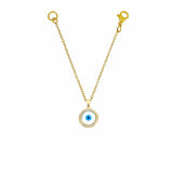 Mother of Pearl Evil Eye Disc Watch Charm